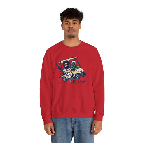 Grateful Dead - Joy Ridin' Jerry and The Bear | Life is dead. Crewneck Sweatshirt - StealieShop